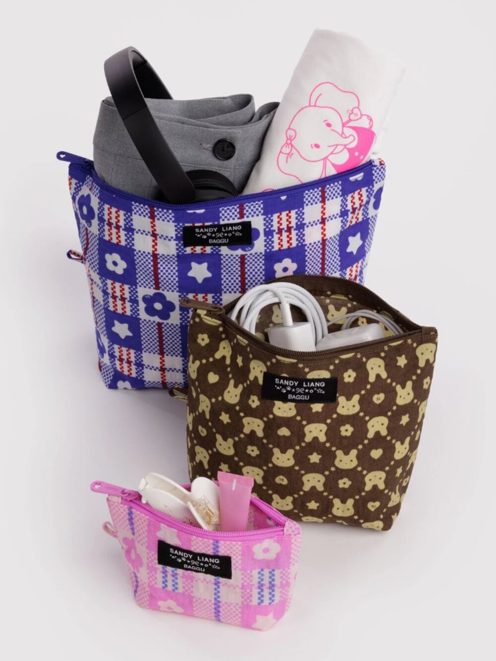 NWT Sandy Liang x Baggu Go Pouch Set
